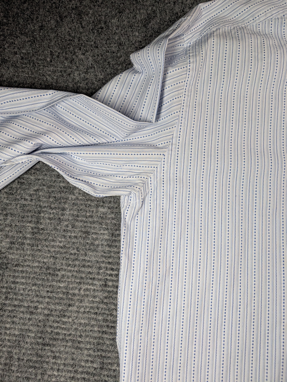 Bugatchi Light Blue Striped Dress Shirt - Picture 11 of 15